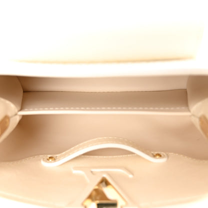 Louis Vuitton Metallic Calfskin Satin Pearl Embellished Mini Treasure Capucines Cream 5 of 9