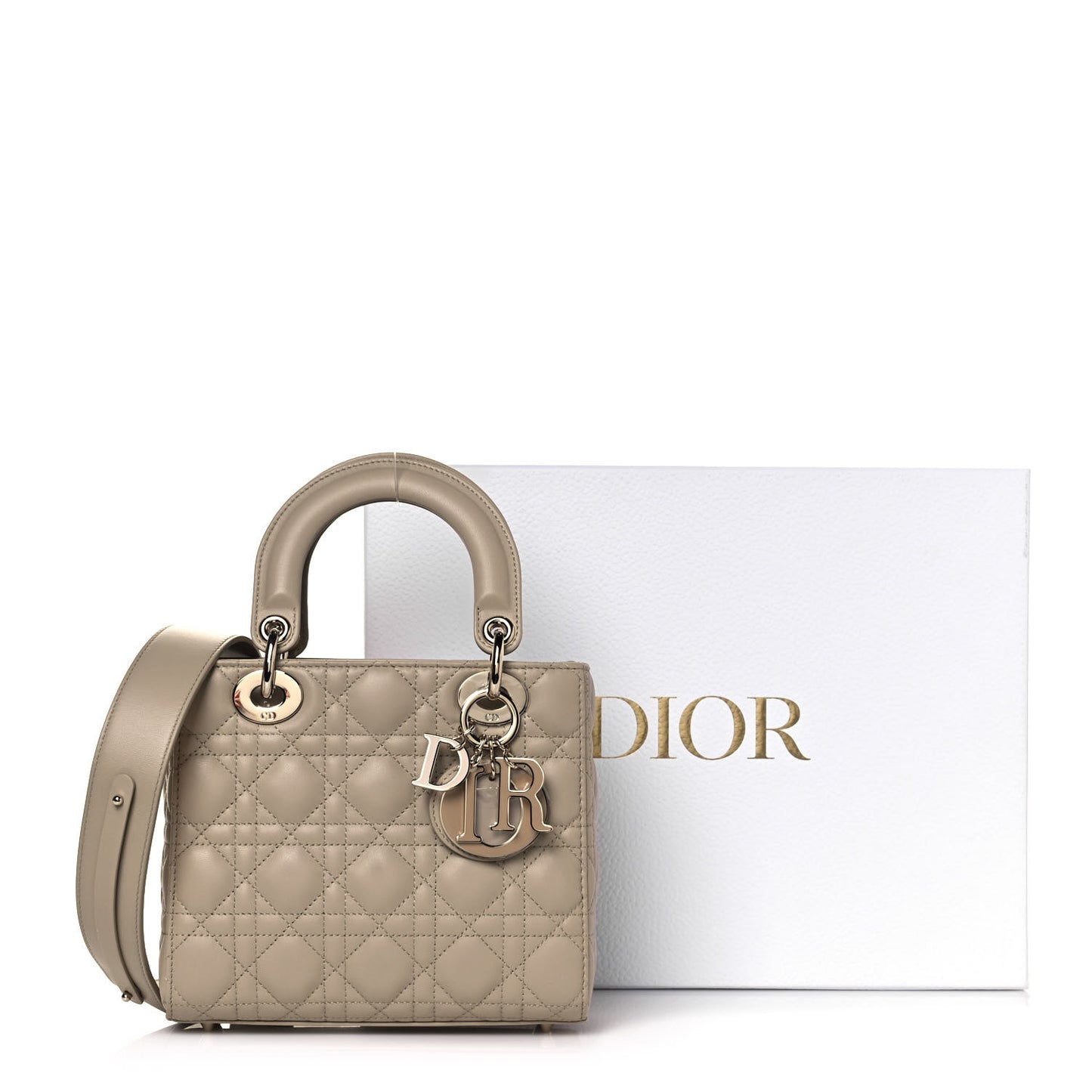 Lambskin Cannage Small My ABCDior Lady Dior Beige