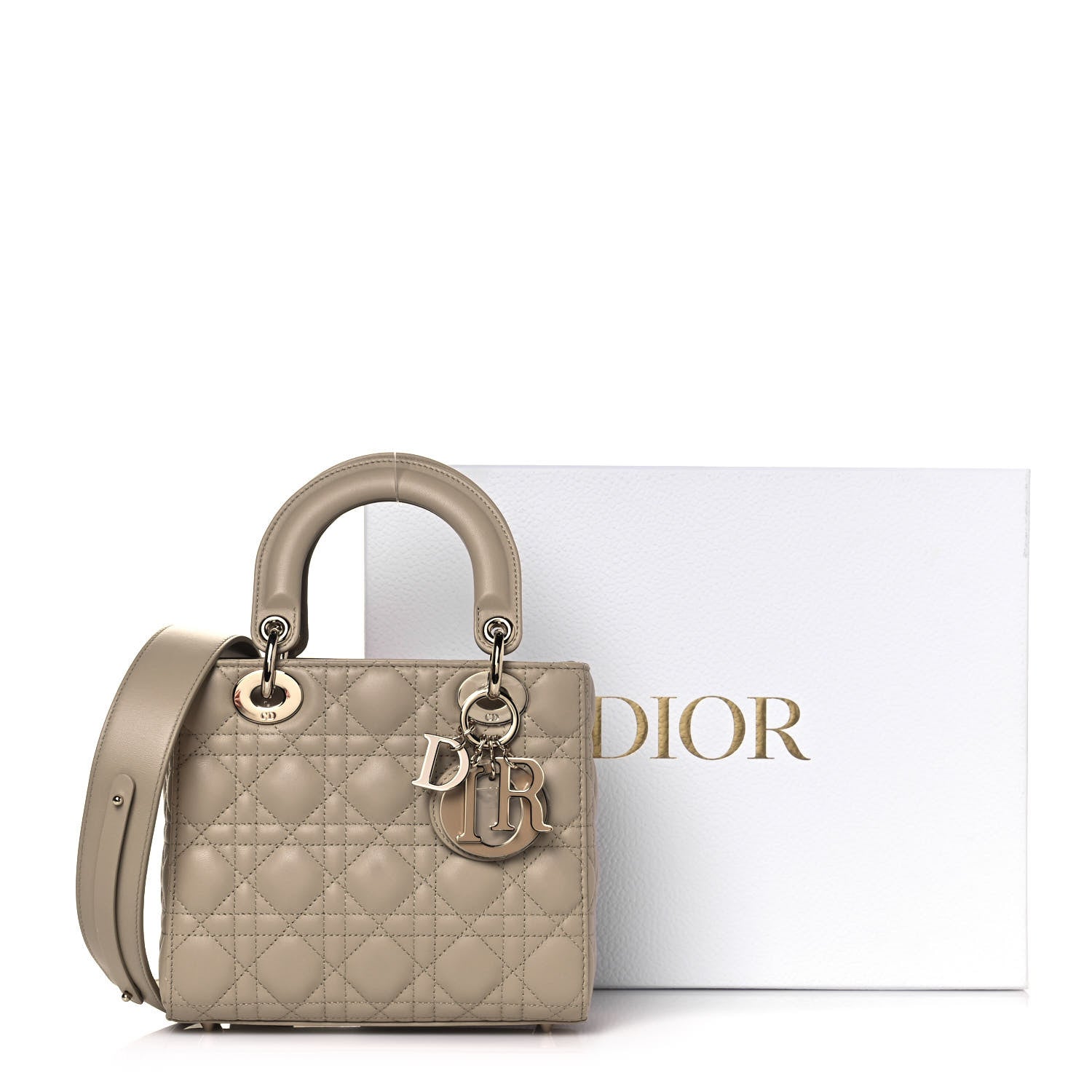 Christian Dior Lambskin Cannage Small My ABCDior Lady Dior Beige 12 of 12