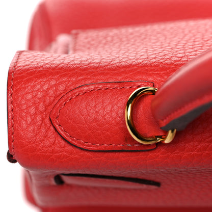 Hermes Taurillon Clemence Kelly Retourne 32 Rouge Casaque 9 of 39