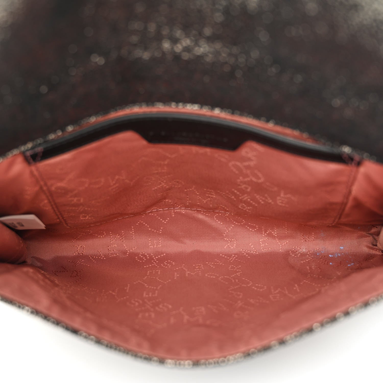 Stella McCartney Metallic Shaggy Deer Mini Falabella Crossbody Bag Black 5 of 12