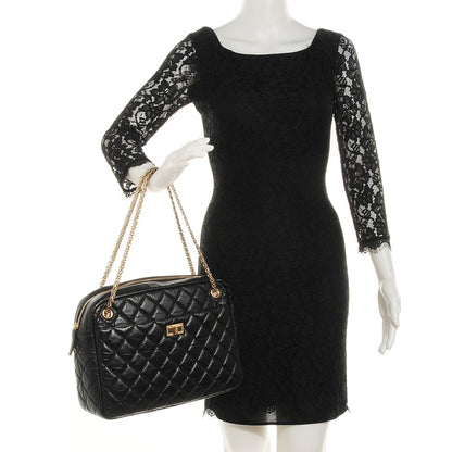 Chanel Aged Calfskin Quilted Large Reissue Camera Case Black 2 of 7