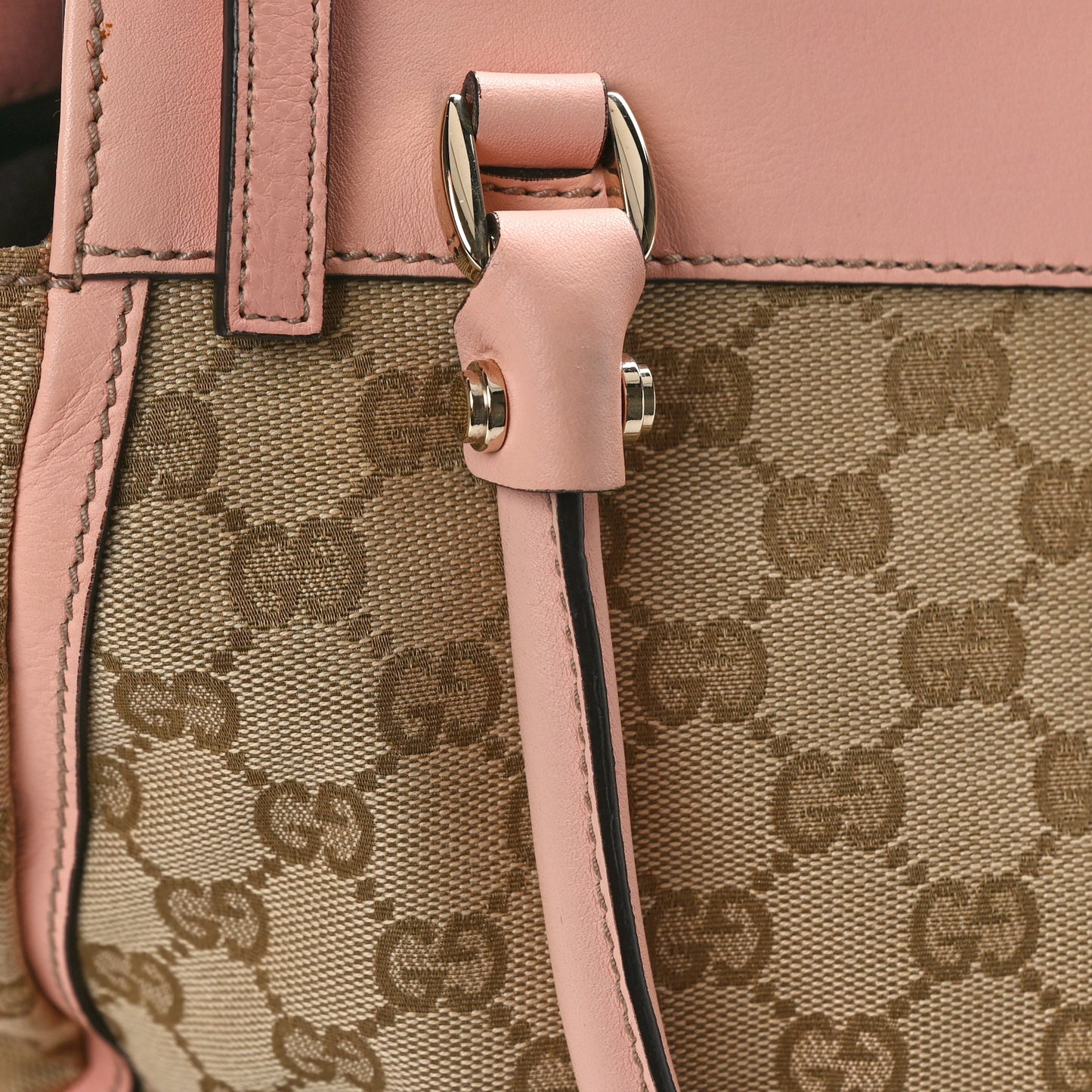 Monogram D Gold Tote Pink