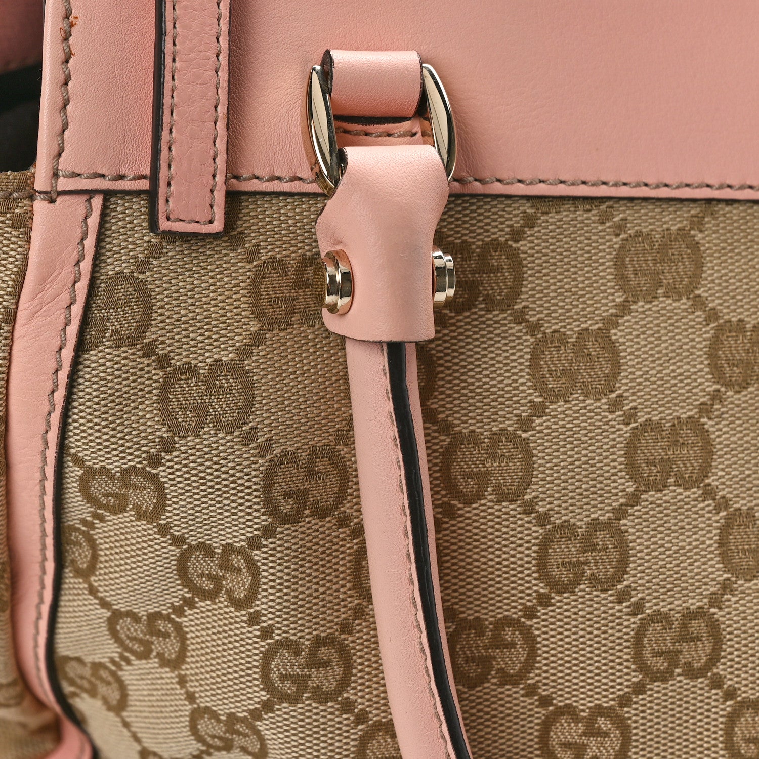 Gucci Monogram D Gold Tote Pink 13 of 15