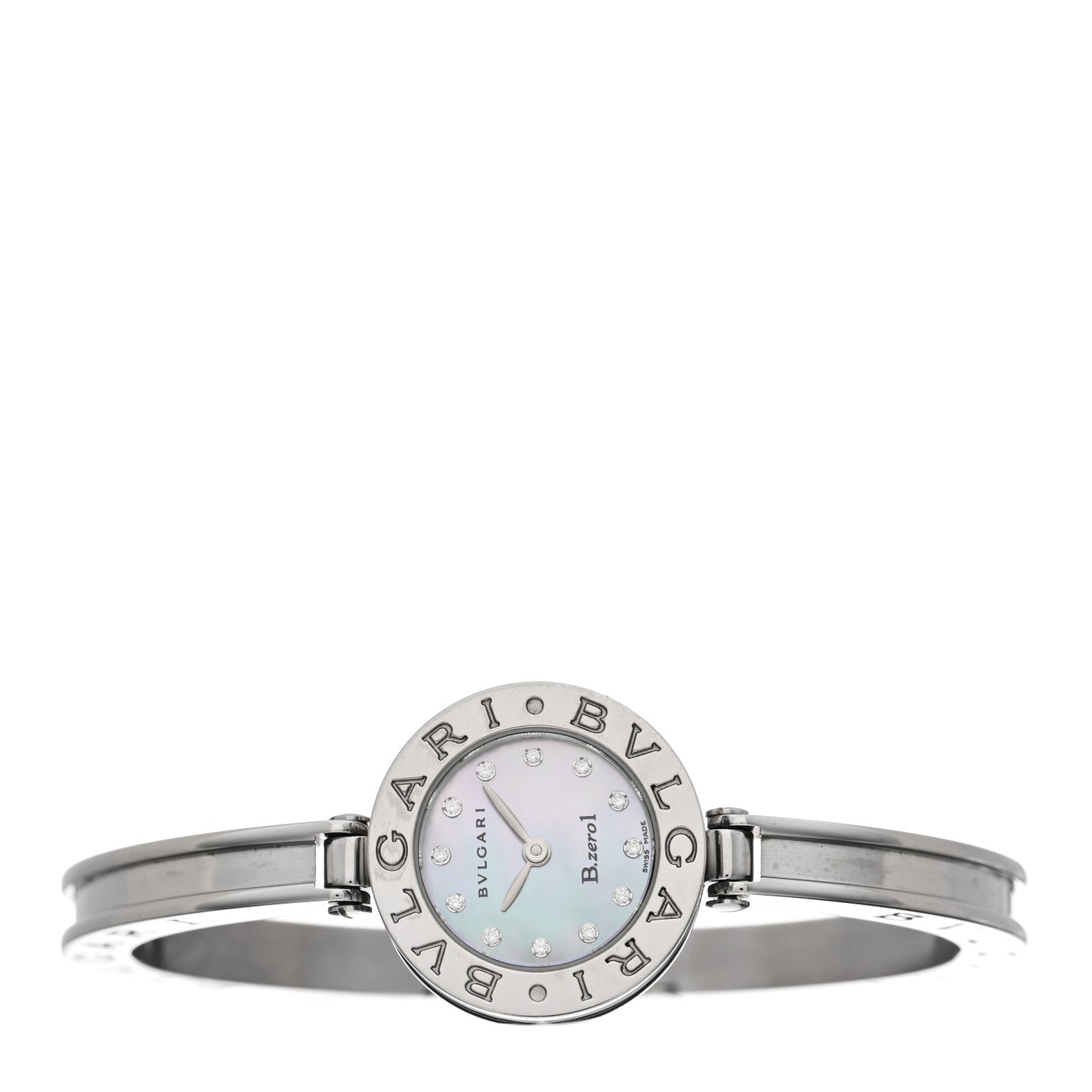 Stainless Steel Diamond Blue Mother of Pearl 22mm B.zero1 Quartz Watch