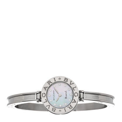 Bulgari Stainless Steel Diamond Blue Mother of Pearl 22mm B.zero1 Quartz Watch 2 of 4