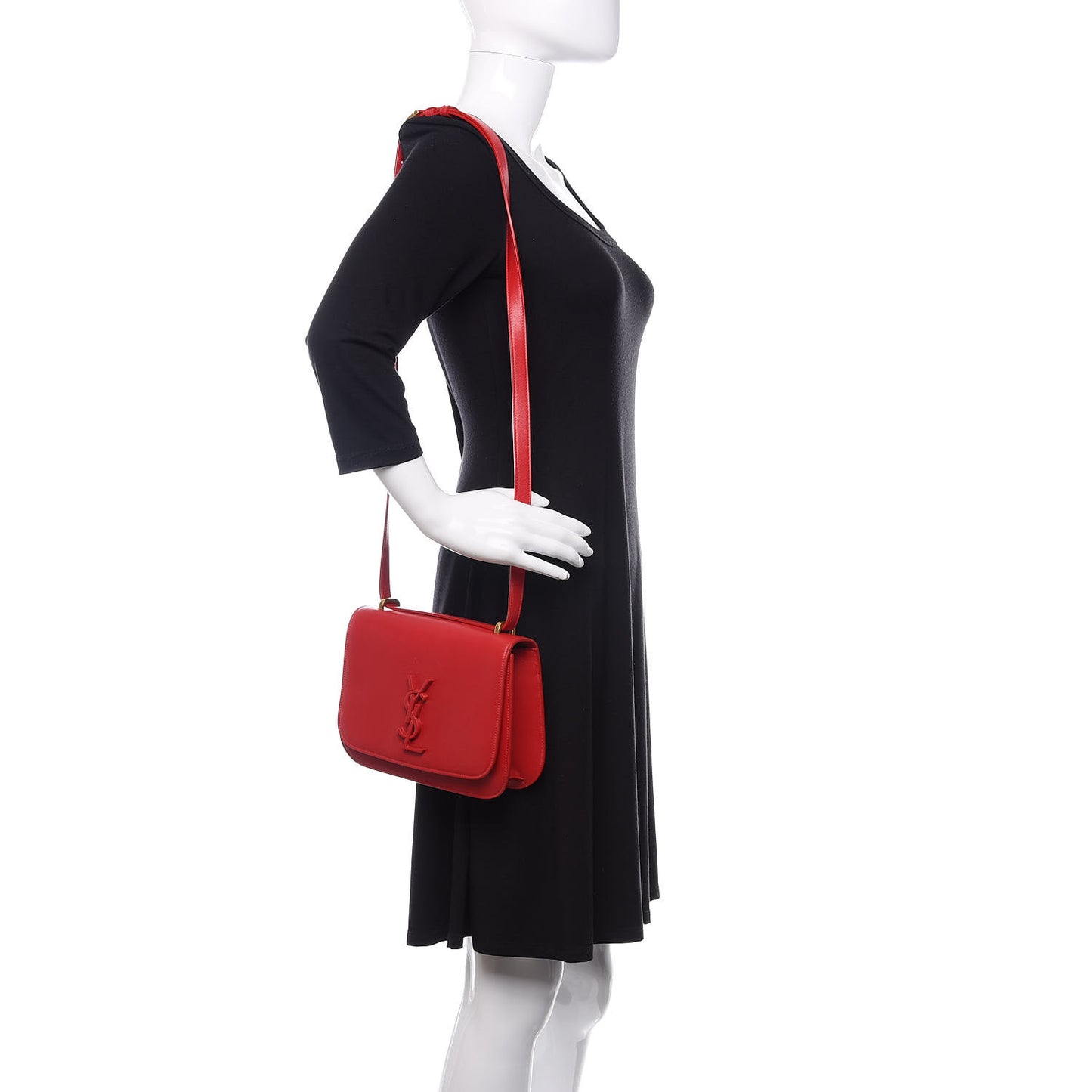 Smooth Calfskin Small Spontini Saddle Bag Lipstick Red