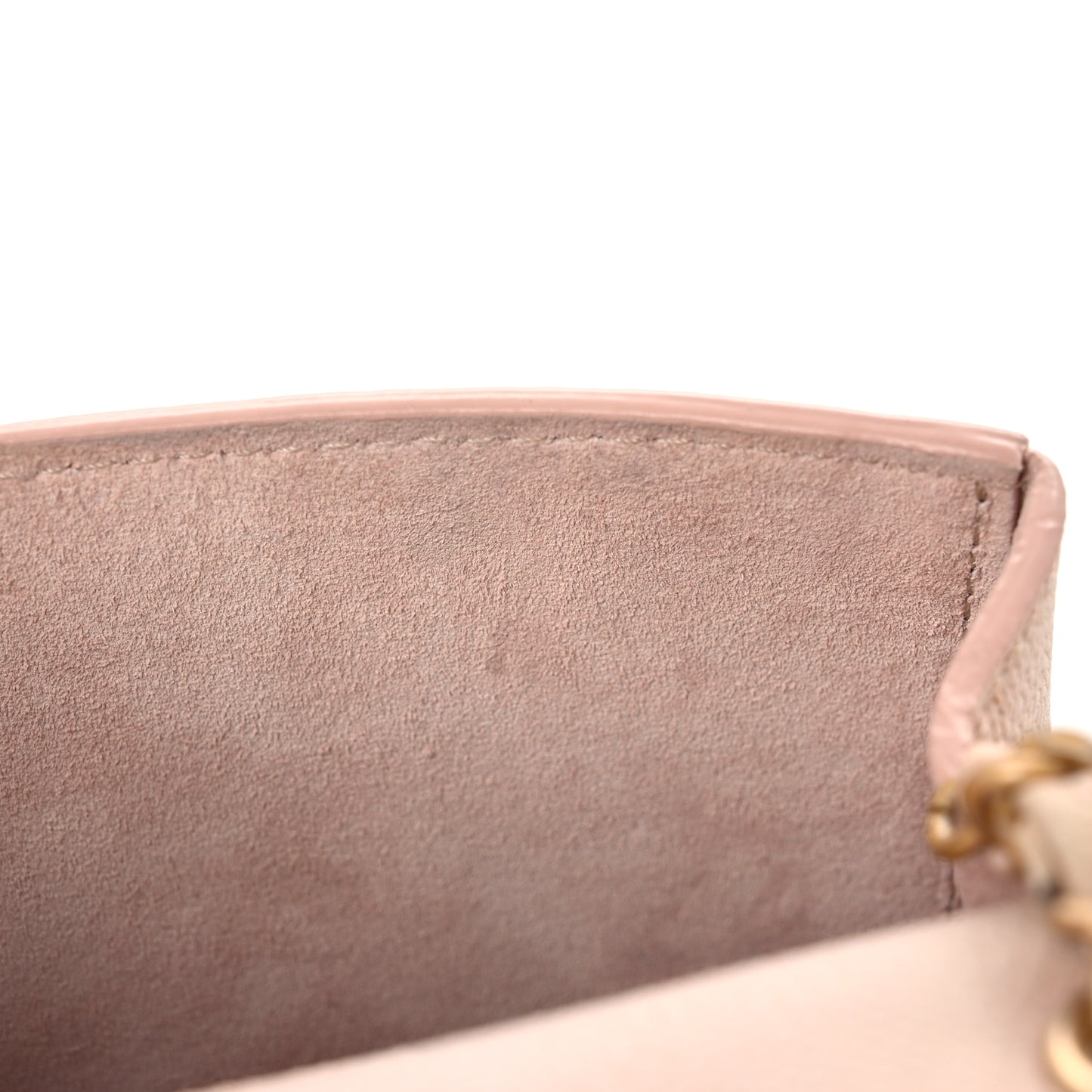 Grained Calfskin Mini Square Classic Pure Flap Nude