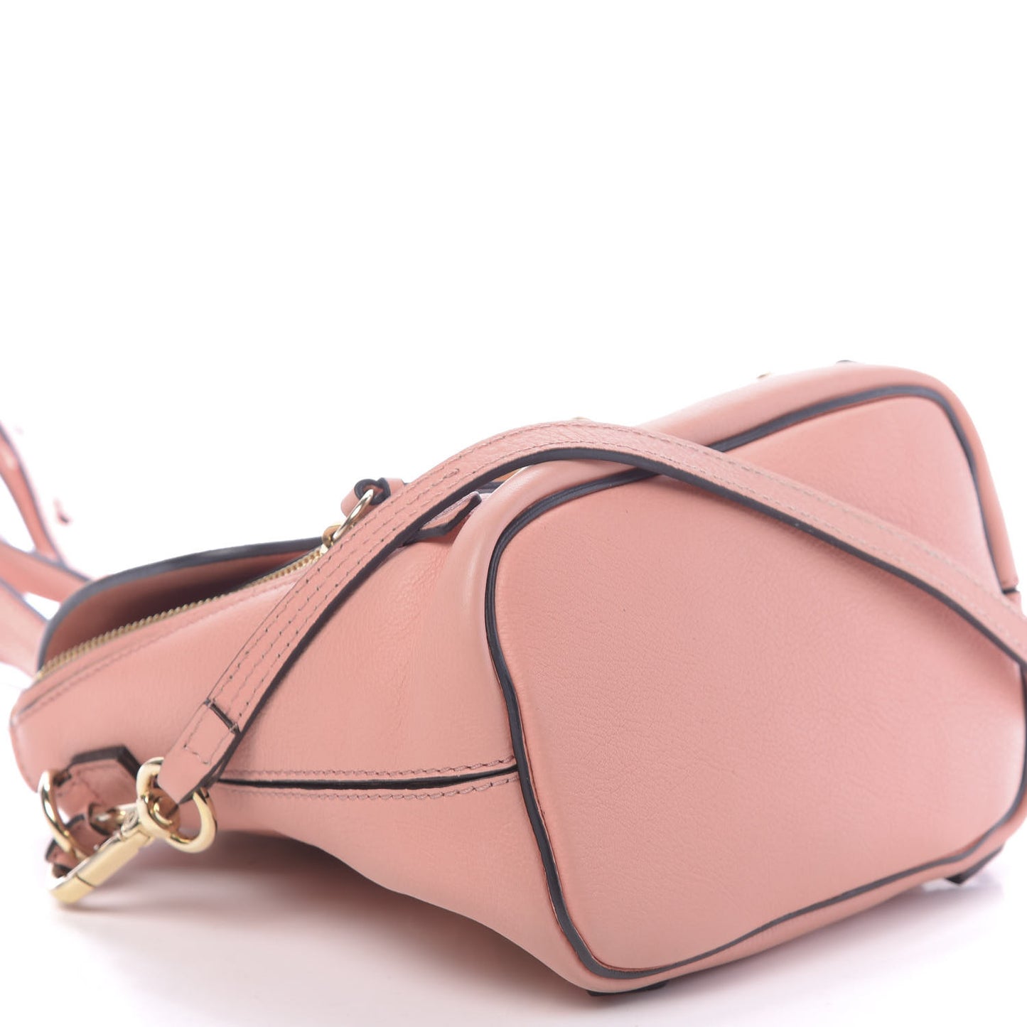 Suede Calfskin Mini Faye Backpack Washed Pink