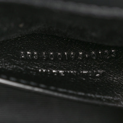 Saint Laurent Lambskin Mixed Matelasse Triquilt Small Monogram Satchel Black 8 of 12