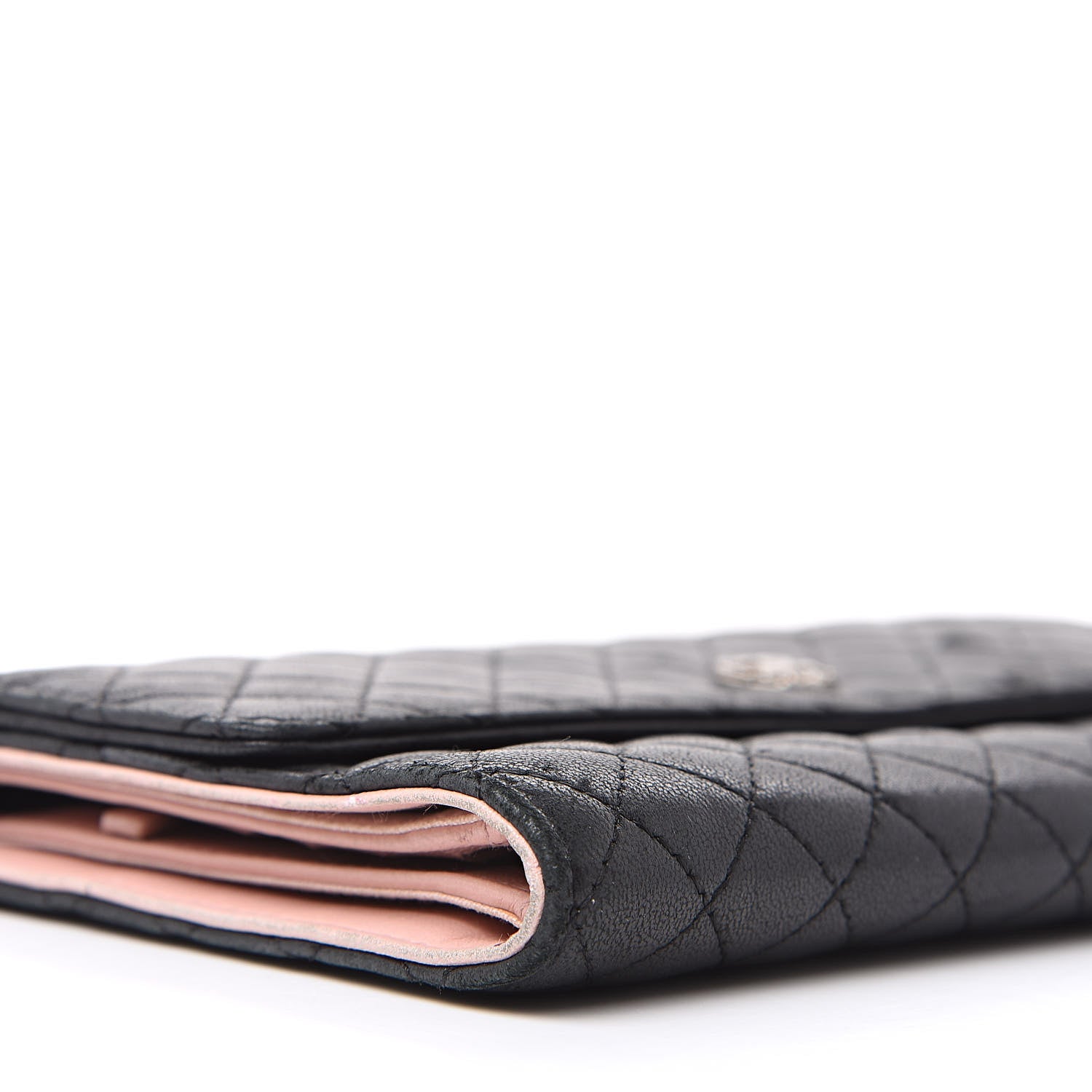 Chanel Lambskin Micro Quilted Tri-Fold Wallet Black 8 of 17