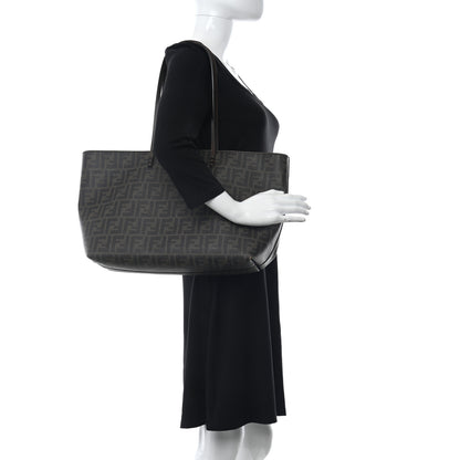 Fendi Zucca Spalmati Medium Roll Tote Tobacco Moro 2 of 12