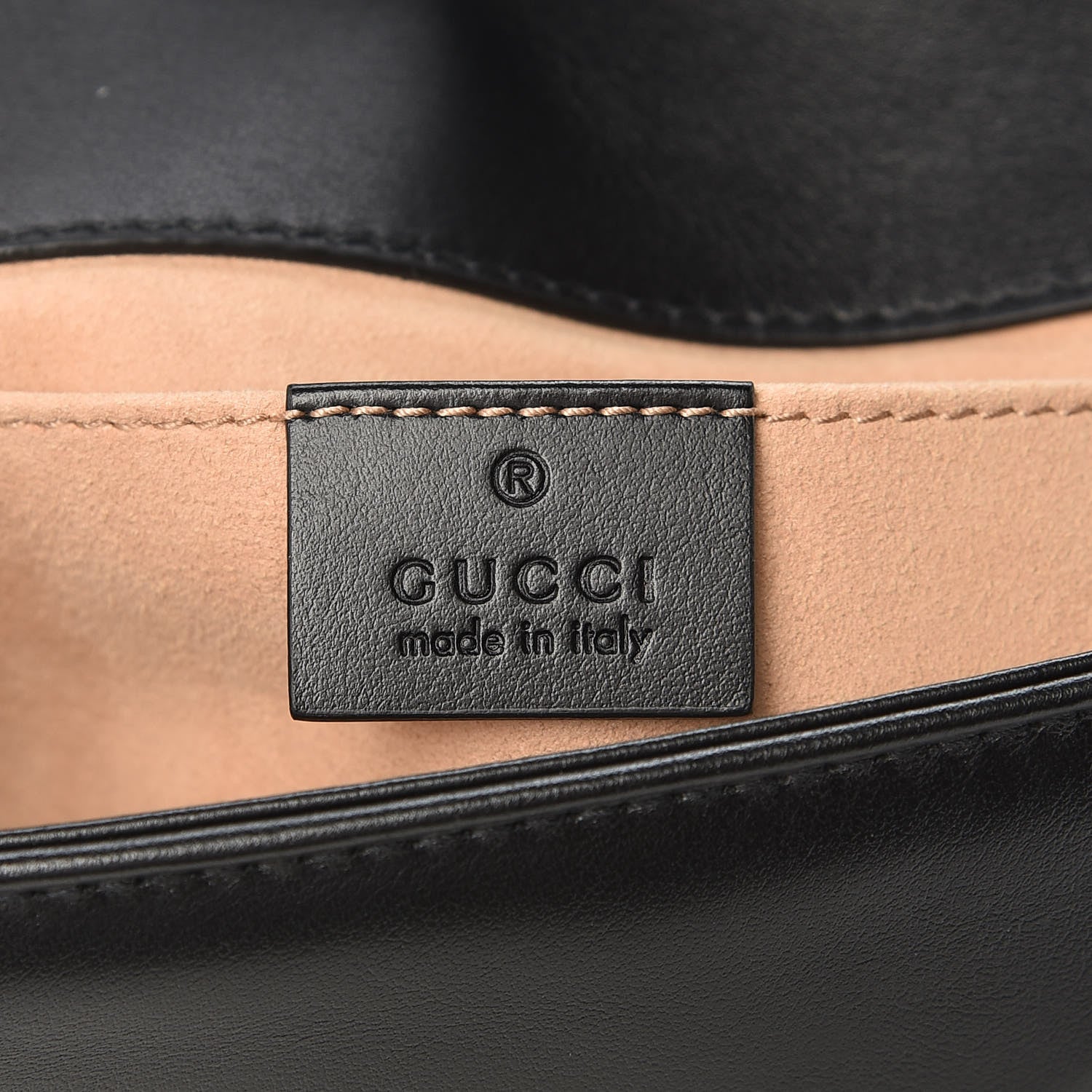 Gucci Calfskin Matelasse Mini GG Marmont Shoulder Bag Black 8 of 11