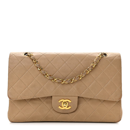 Chanel Lambskin Quilted Medium Double Flap Beige 1 of 17