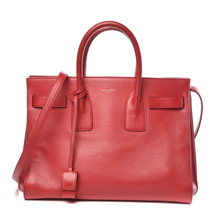 Saint Laurent Calfskin Small Sac De Jour Lipstick Red 1 of 18