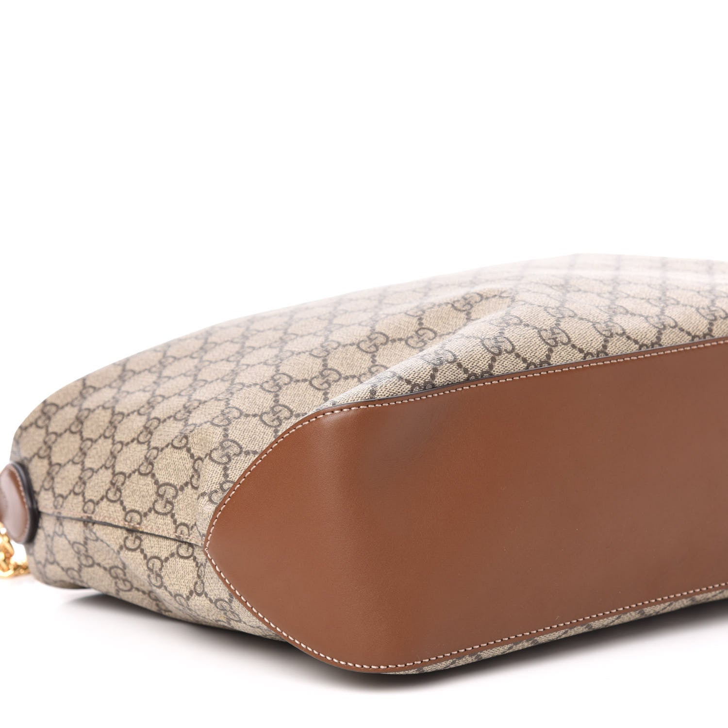 Gucci GG Supreme Monogram Large Linea A Hobo Light Brown 10 of 12