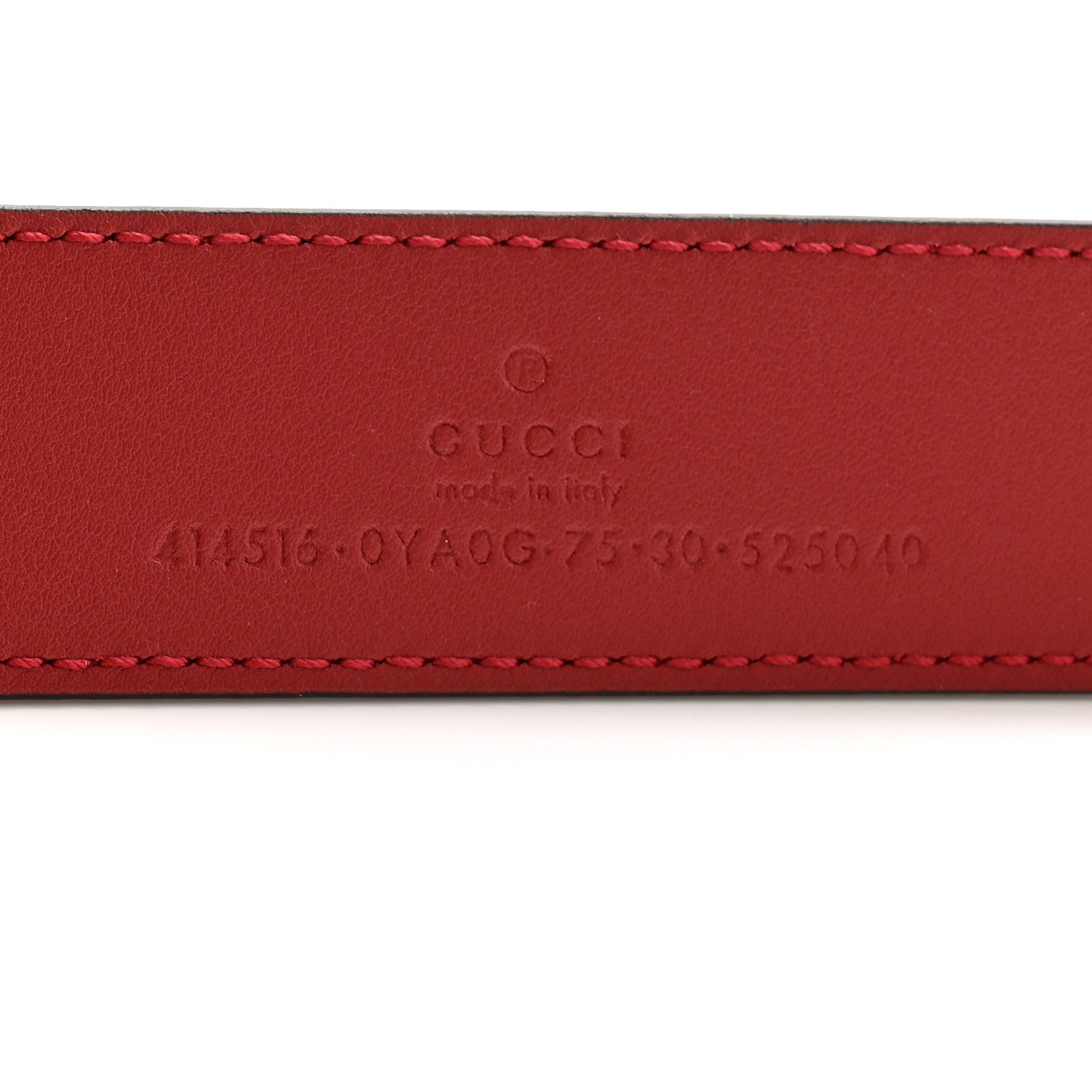 Gucci Plutone Calfskin Double G 30mm Belt 75 30 Red 5 of 5
