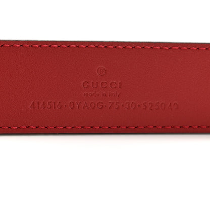 Gucci Plutone Calfskin Double G 30mm Belt 75 30 Red 5 of 5