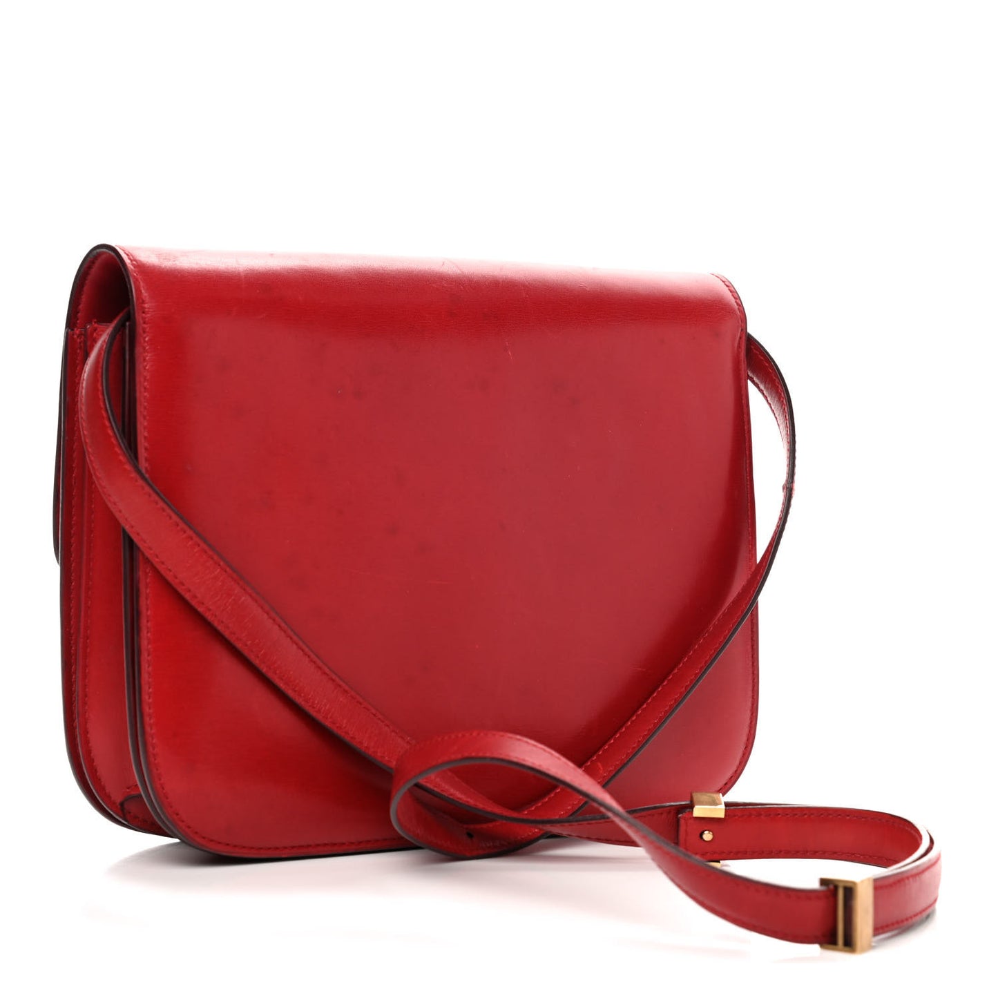 Box Calfskin Medium Classic Box Flap Bag Red