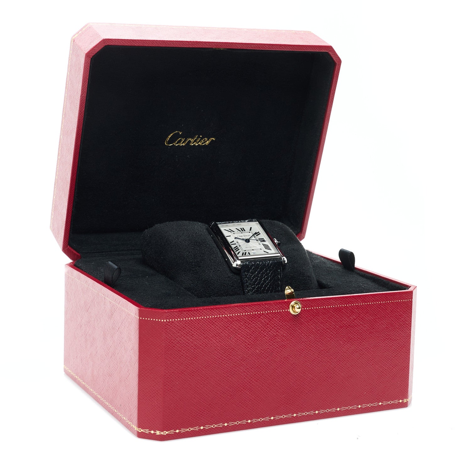 Cartier Stainless Steel Calfskin 31mm Tank Must Automatic Watch 5 of 5