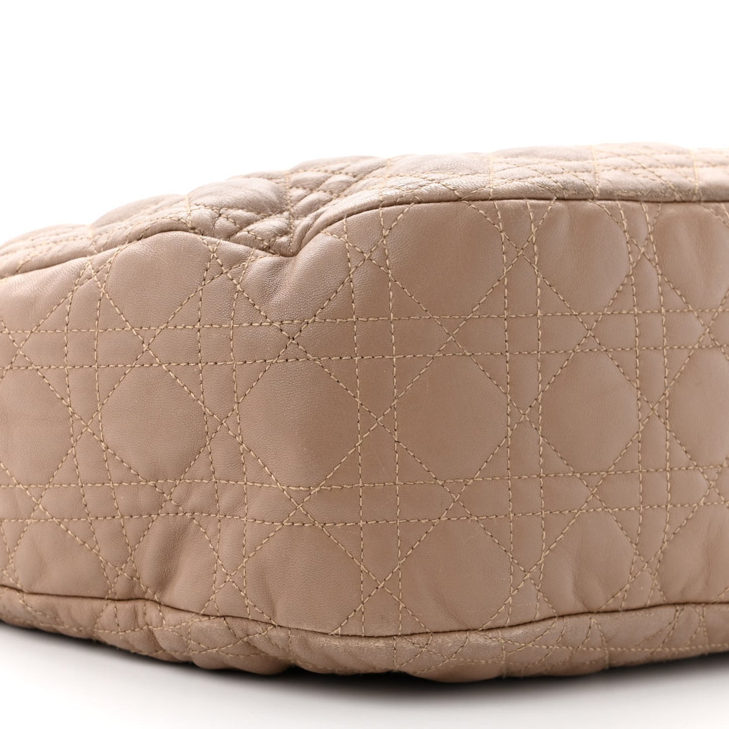 Lambskin Cannage Large Dior Soft Hobo Beige