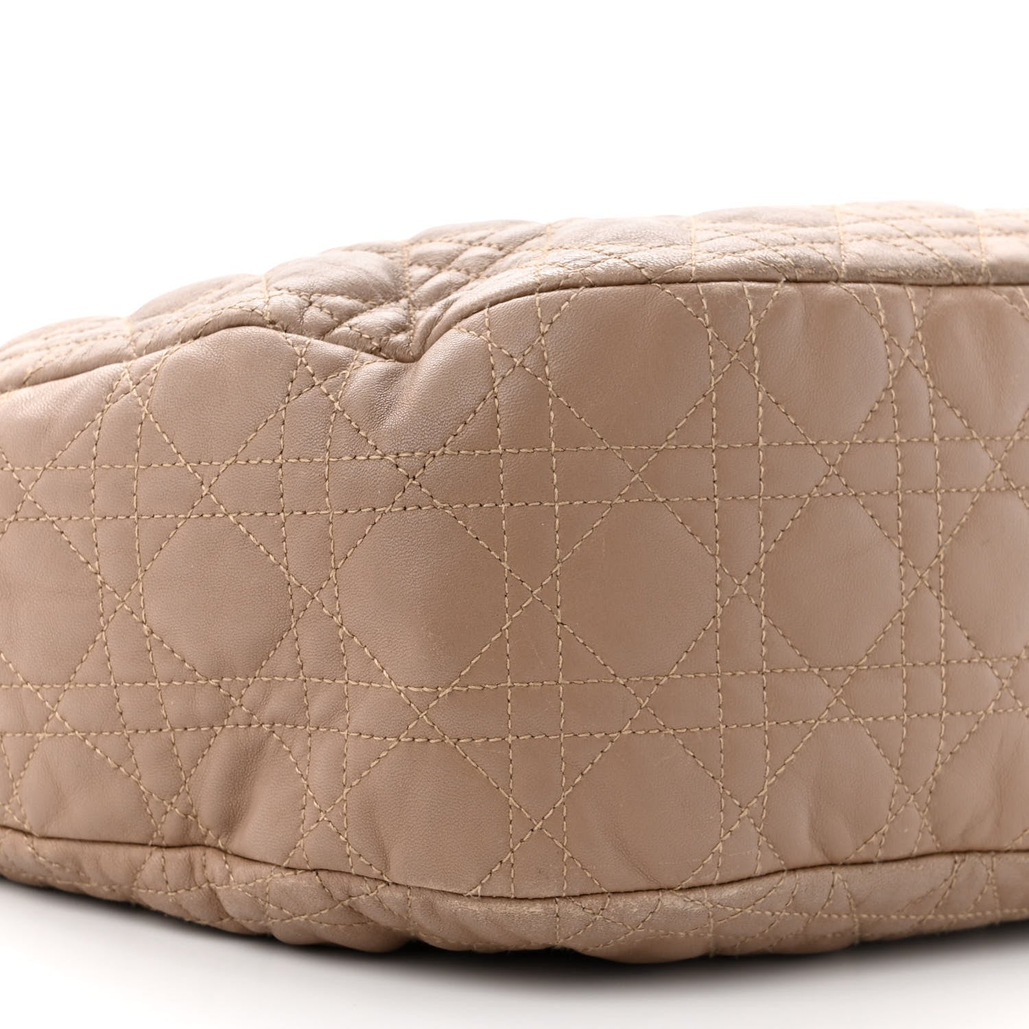 Christian Dior Lambskin Cannage Large Dior Soft Hobo Beige 9 of 13