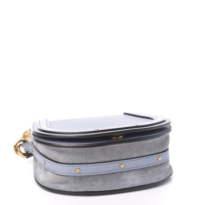 Chloe Calfskin Suede Small Nile Bracelet Bag Washed Blue 3 of 9