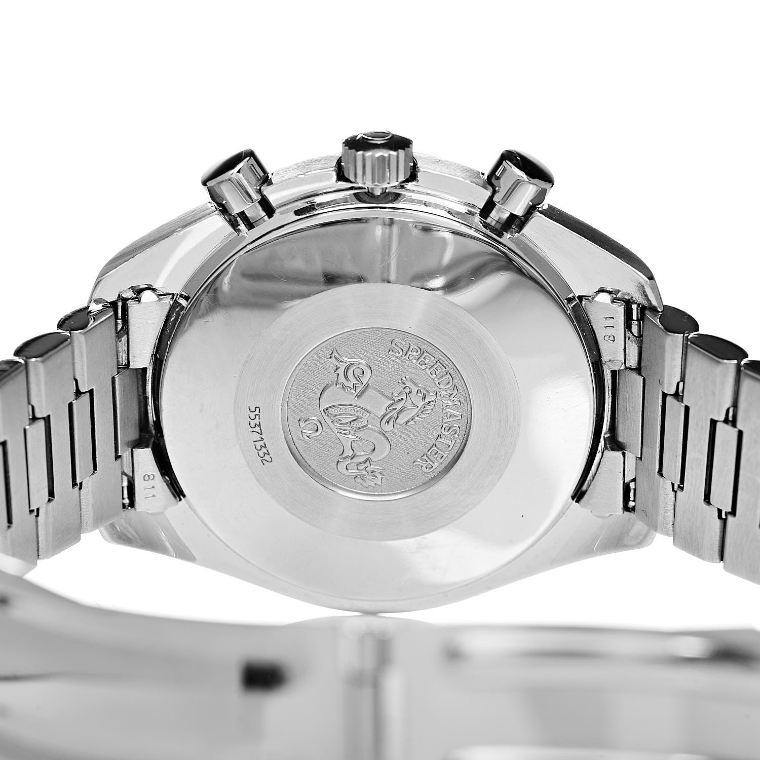 Omega Stainless Steel 39mm Speedmaster Chronograph Automatic Watch Red 3510.61.00 5 of 8