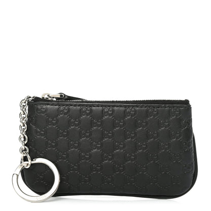 Gucci Microguccissima Key Ring Coin Case Black 1 of 6