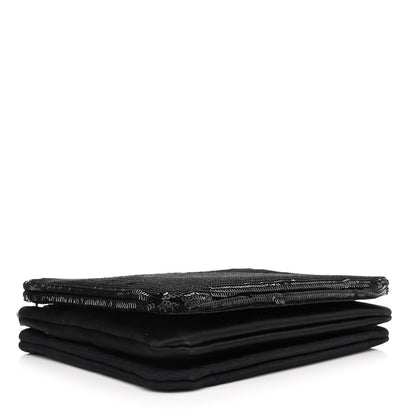 Celine Sequin Small Trio Crossbody Bag Black 4 of 12