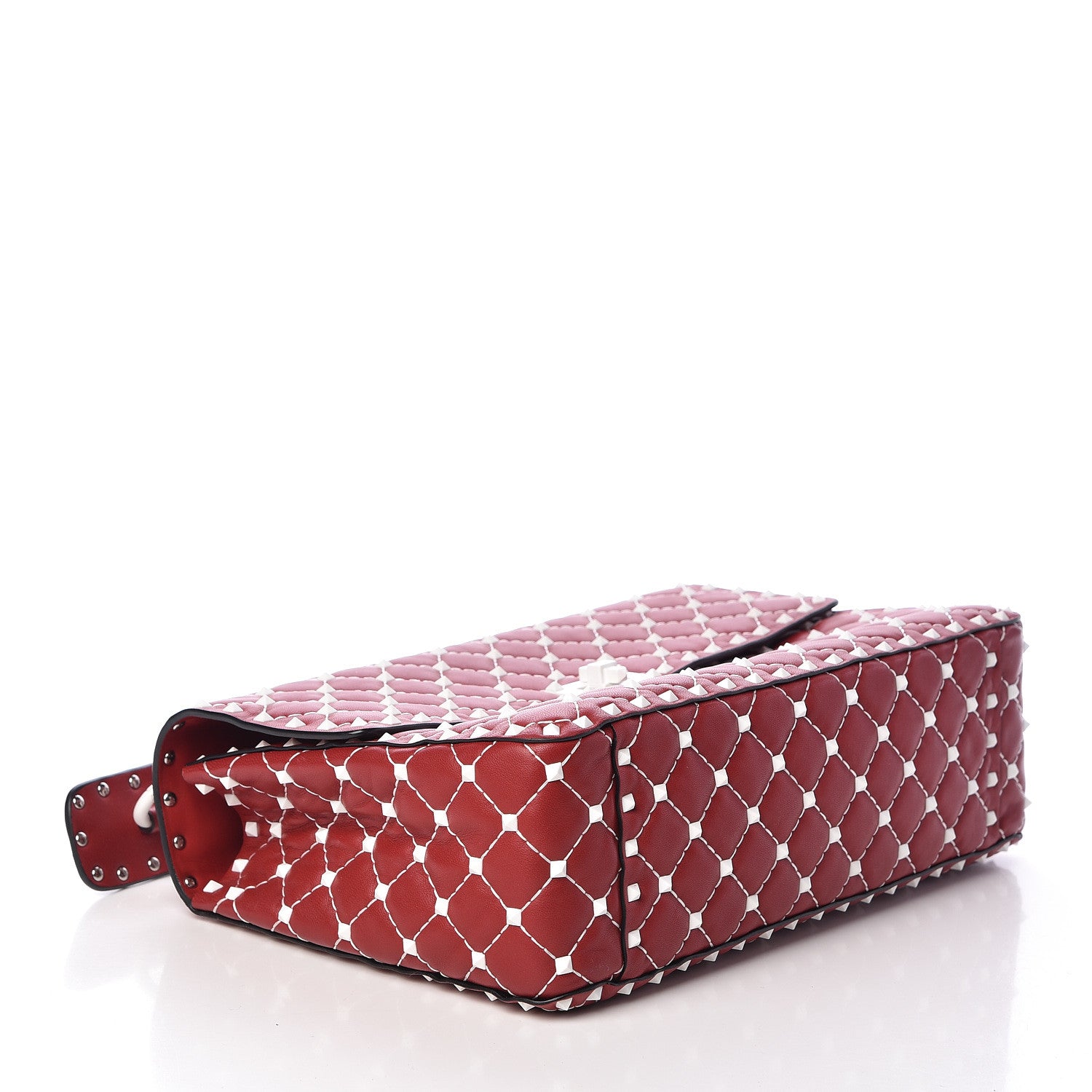 Valentino Garavani Lambskin Large Free Rockstud Spike Shoulder Bag Rosso Valentino 4 of 9