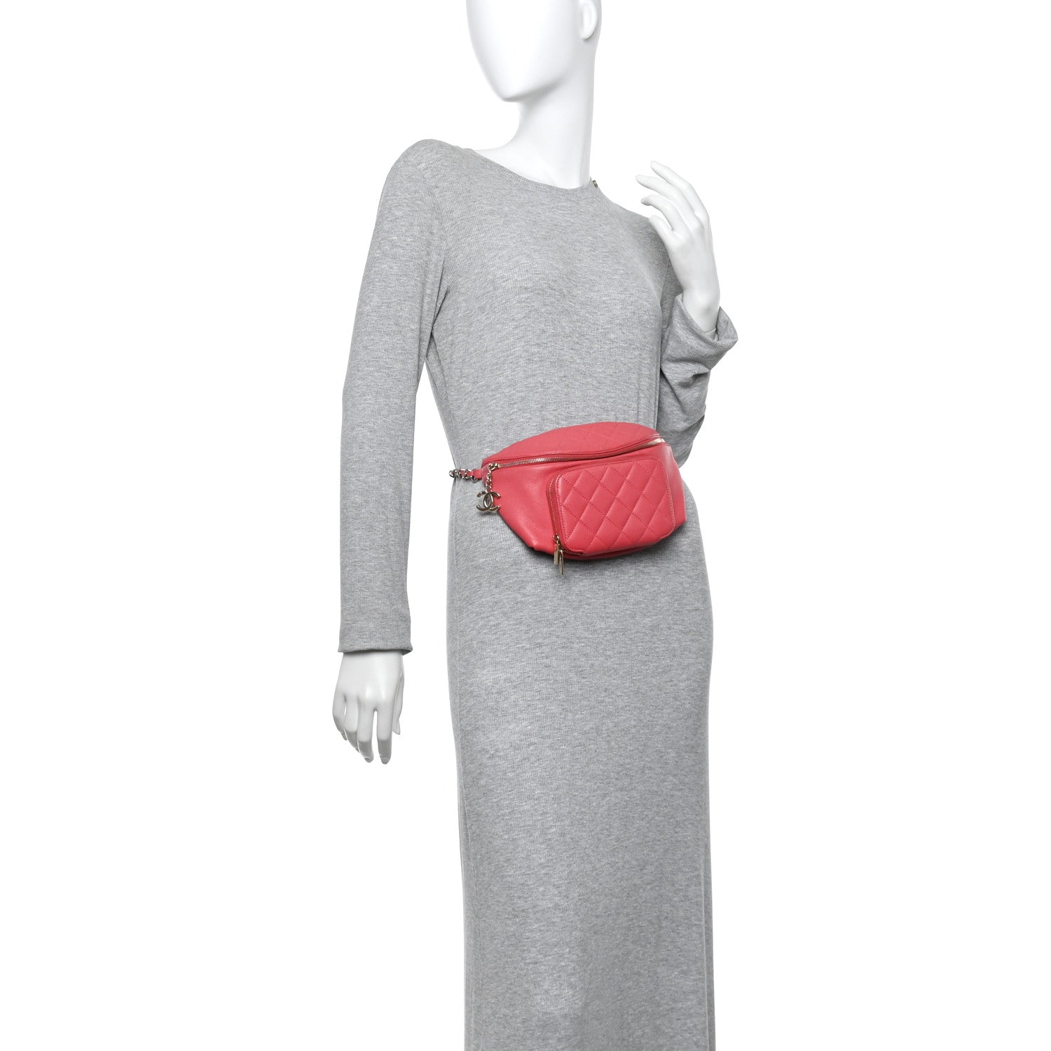 Chanel Caviar Quilted Business Affinity Waist Belt Bag Pink 2 of 14
