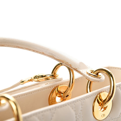 Christian Dior Lambskin Cannage Large Lady Dior Light Beige 17 of 21
