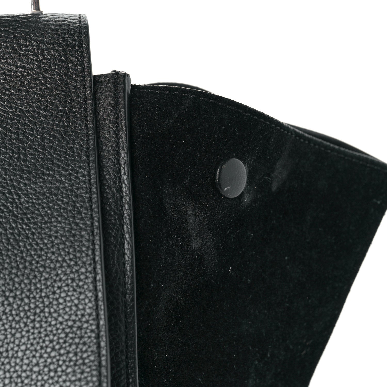 Celine Drummed Calfskin Suede Large Trapeze Black 9 of 10