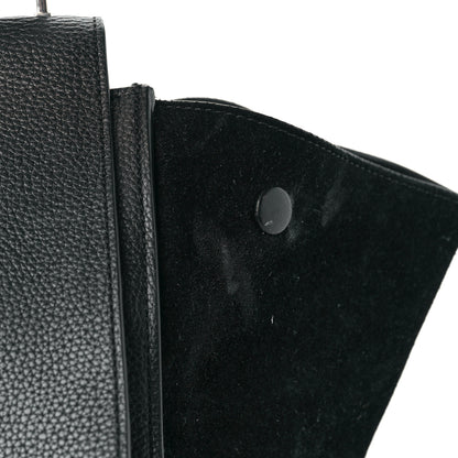 Celine Drummed Calfskin Suede Large Trapeze Black 9 of 10