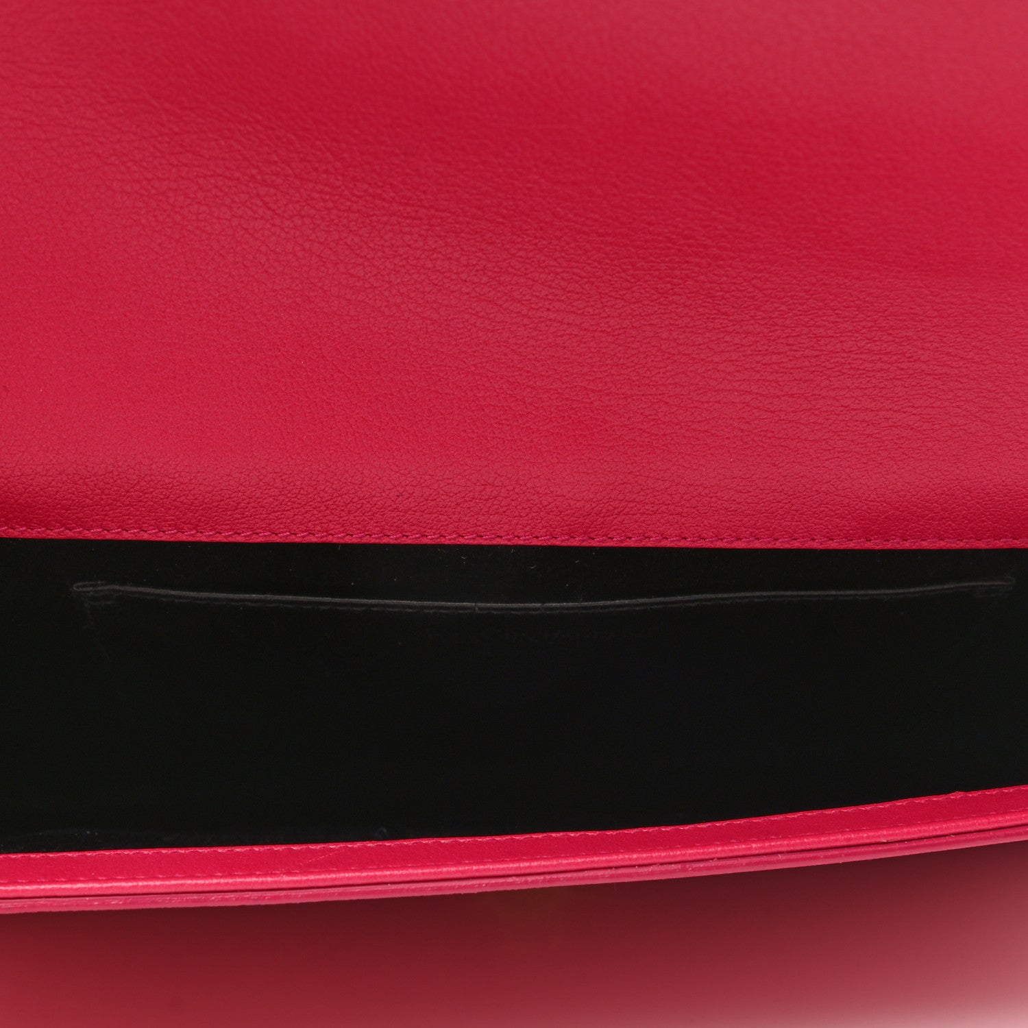 Saint Laurent Calfskin Monogram Large Belle De Jour Clutch Lipstick Fuchsia 5 of 6