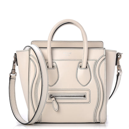Celine Satin Calfskin Nano Luggage White 1 of 7