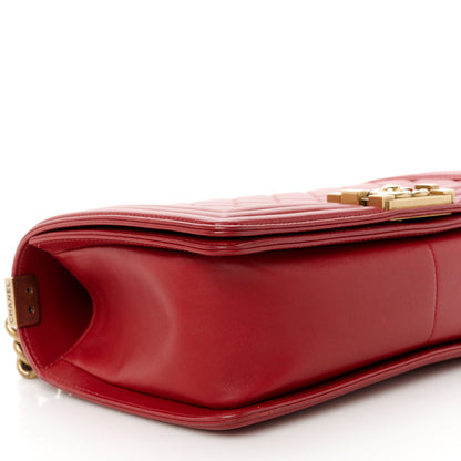 Chanel Lambskin Quilted Medium Boy Flap Red 9 of 10