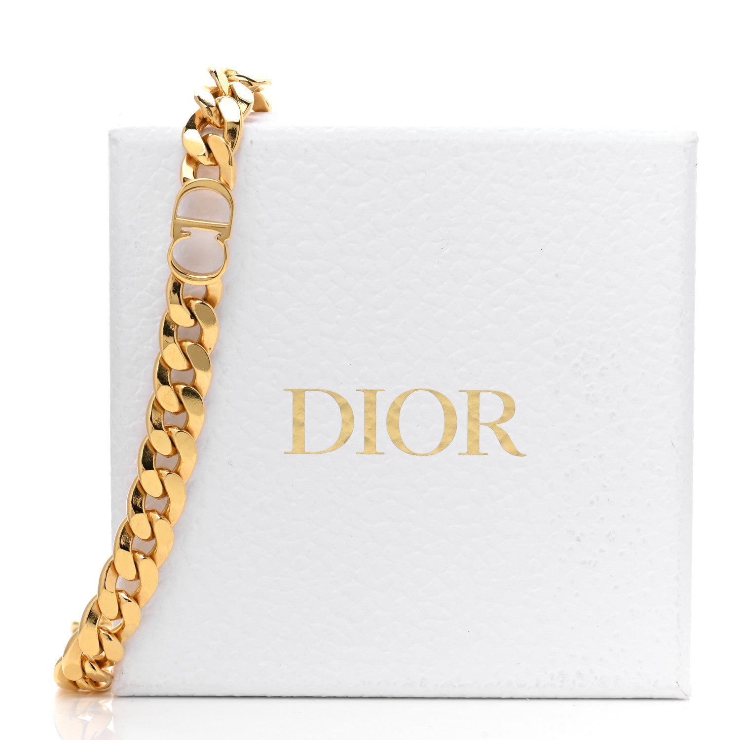 Christian Dior Metal Danseuse Etoile Chain Choker Necklace Gold 5 of 5