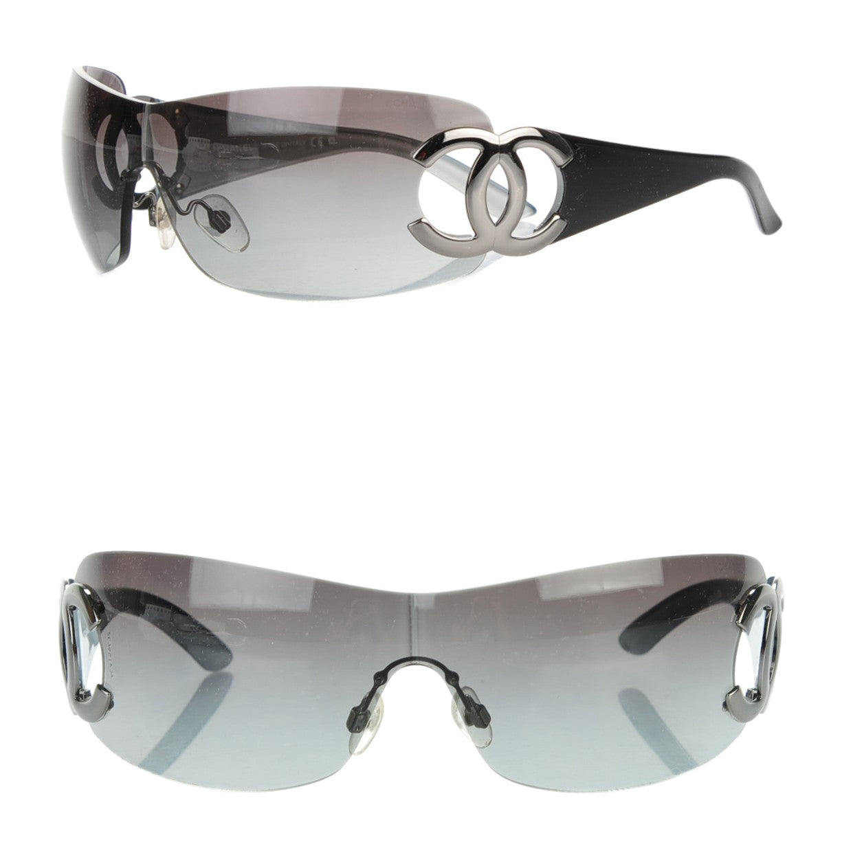 Frameless CC Logo Sunglasses 4125 Black