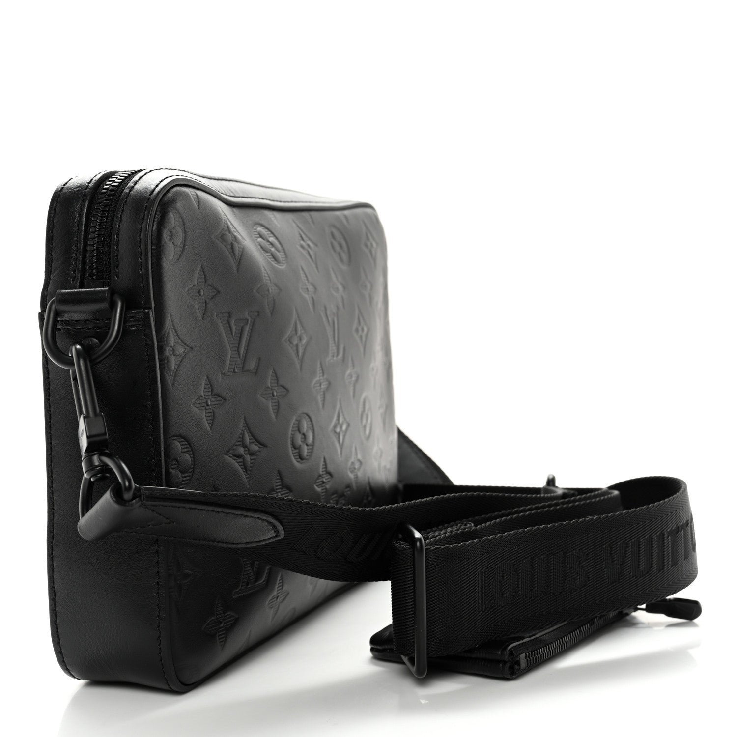 Louis Vuitton Calfskin Monogram Shadow Duo Messenger Black 4 of 13