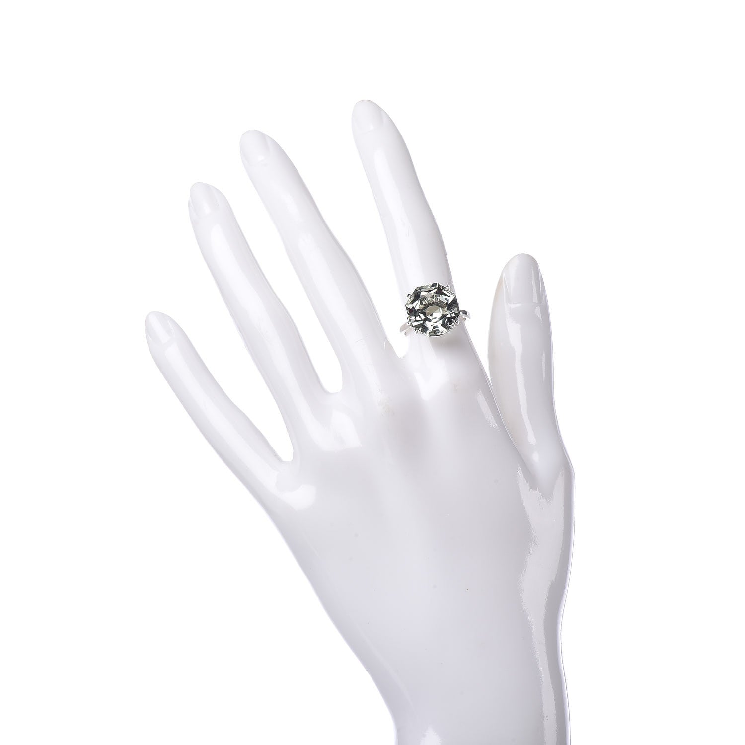 Tiffany Sterling Silver Green Quartz Round Sparklers Cocktail Ring 49 5 2 of 6