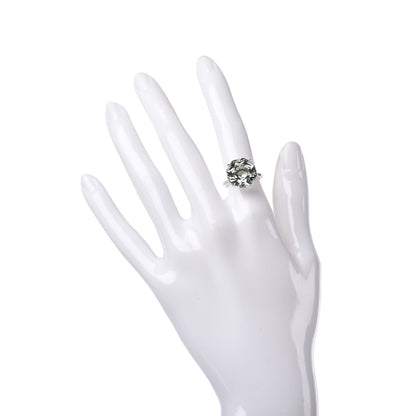 Tiffany Sterling Silver Green Quartz Round Sparklers Cocktail Ring 49 5 2 of 6