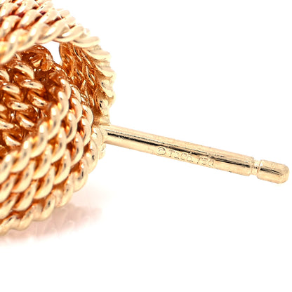 Tiffany 18K Yellow Gold Twist Knot Earrings 5 of 6