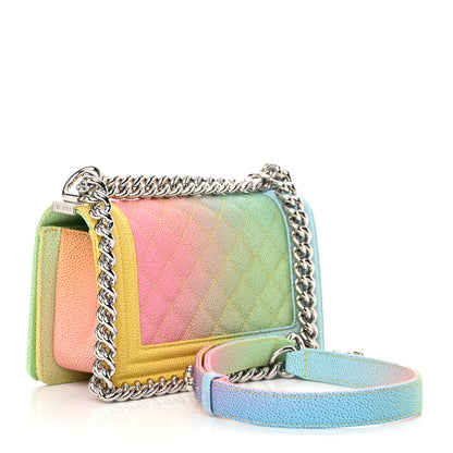 Chanel Caviar Quilted Small Cuba Rainbow Boy Flap Multicolor 3 of 11