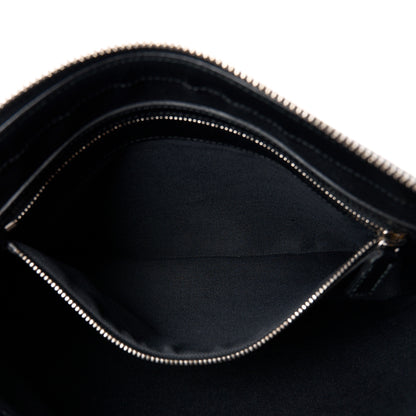 Gucci GG Supreme Monogram Azalea Calfskin Retro Interlocking G Wristlet Messenger Bag Black 7 of 11