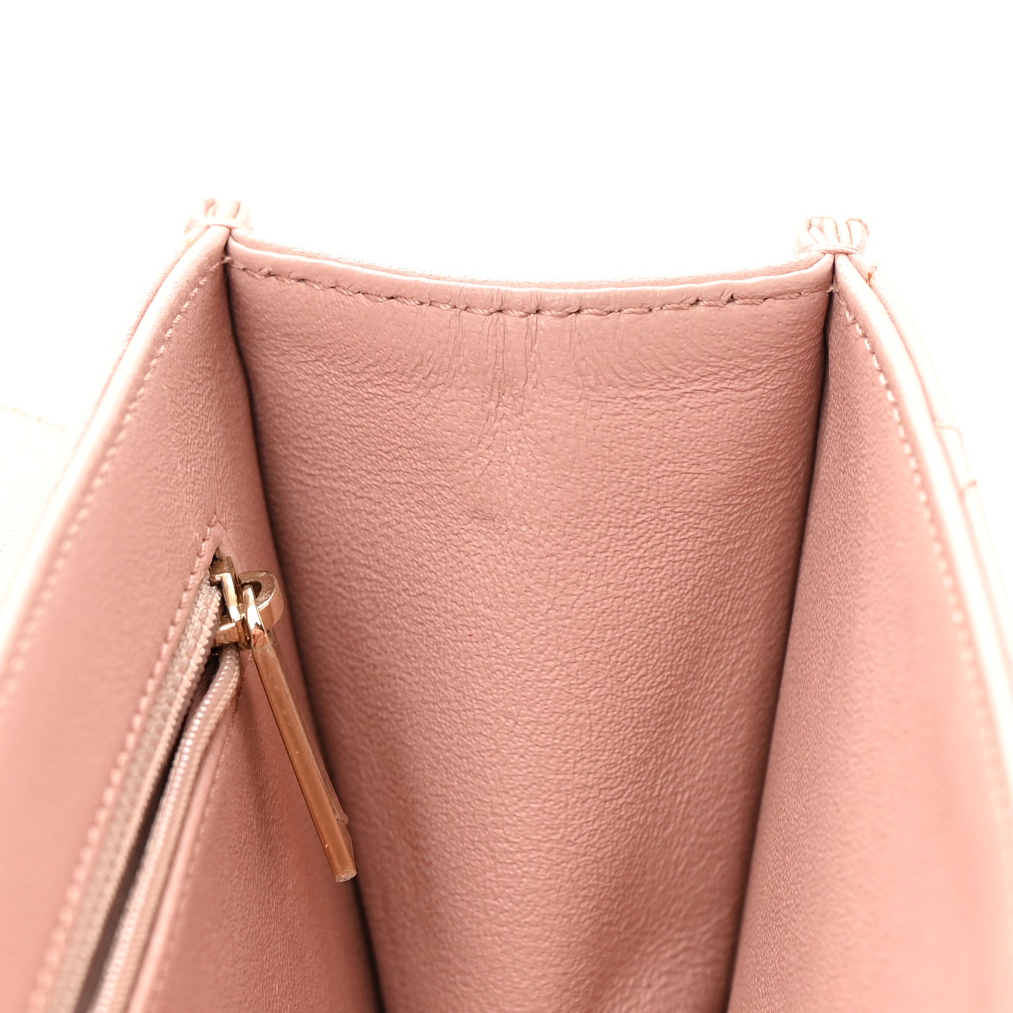 Sheepskin Quilted Mini Beauty Lock Flap Pink