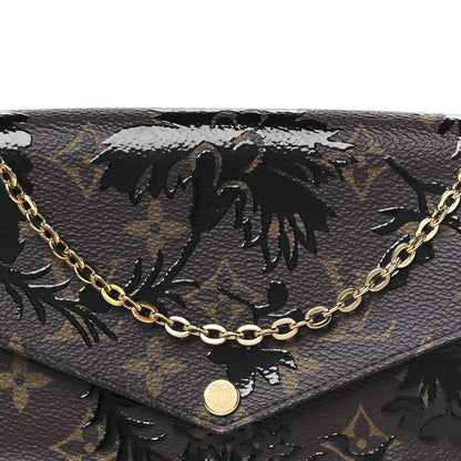 Louis Vuitton Monogram Blossom Pochette Felicie Chain Wallet Black 13 of 15