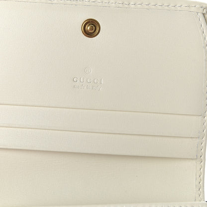 Gucci Calfskin Web Trapuntata GG Card Case Wallet Off White 7 of 8