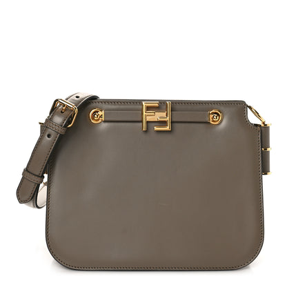Fendi Vitello King Luxor Fendi Touch Shoulder Bag Tartufo 1 of 8